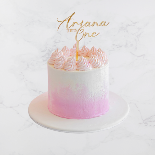 Ombre Buttercream Swirl Cake