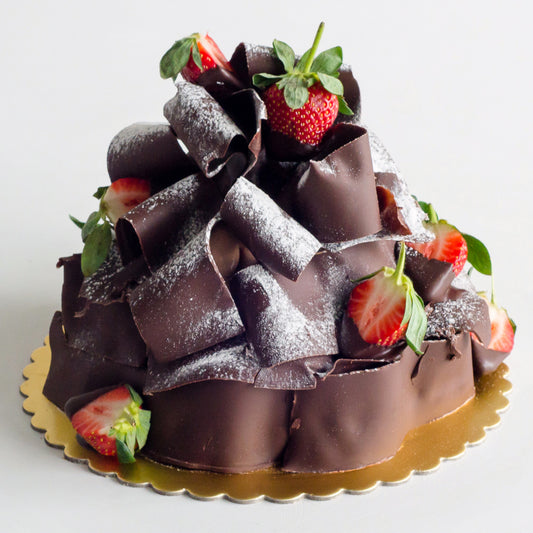 Classic Profiterole Cake with Strawberries