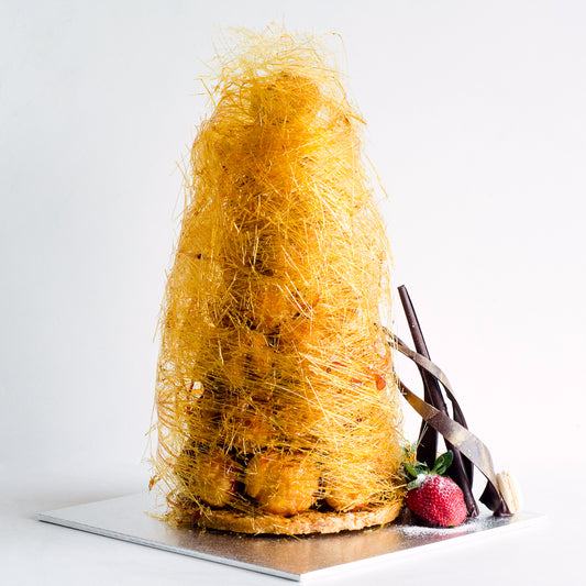 Croquembouche Tower with Toffee Nest