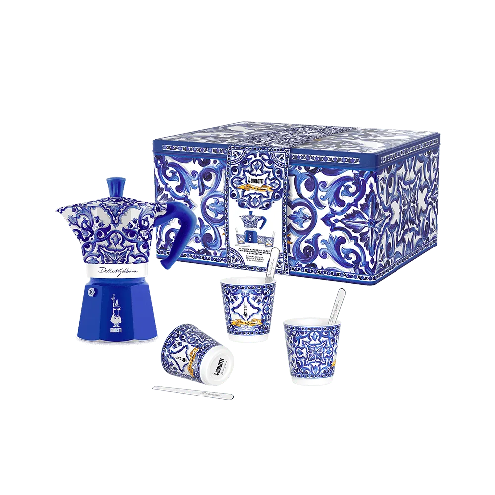 Moka Express Blu Mediterraneo Gift Set