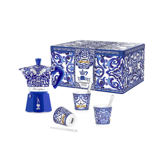 Moka Express Blu Mediterraneo Gift Set